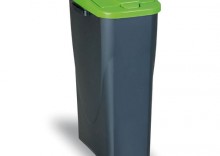 Kosz na odpadki (sz x g x wys): 25 x 42x 62cm, 40l, zielone wieko