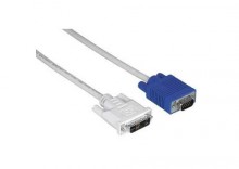 Hama kabel-adapter DVI analogowo-cyfrowe / VGA (15-pin, HDD, Sub-D) - 1,8 m