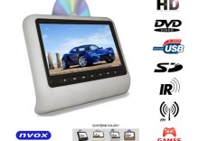 NVOX DV9917HD GR Monitor samochodowy zagwkowy LED 9" HD z DVD USB SD IR FM GRY