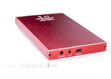 Kiesze HDD Zewntrzna SATA Natec Rhino Limited Edition 2.5" USB 3.0 Aluminium Red Slim