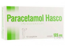 Paracetamol Hasco czop.doodbyt. 0,125 g 10 czop