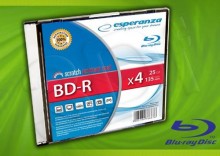 BluRay BD-R ESPERANZA 25GB x4 - Slim case 1 szt. tylko teraz, DARMOWY odbir w sklepach