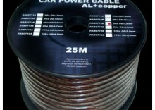 Kabel samochodowy 2Ga OD12mm CU+AL 25m KAB0711A