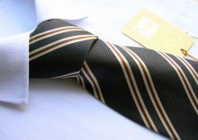 Krawat jedwabny brzowy K-250