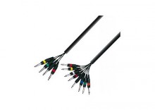 Adam Hall K3 L8 VP0 300 - Multicore Cable 4 x 6.3 mm Jack stereo to 8 x 6.3 mm Jack mono 3 m