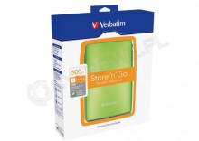 Verbatim Store n Go USB 2.0 Portable Hard Drive 500GB zielony