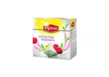 LIPTON 20x2g Raspberry Herbata biaa ekspresowa Piramidki