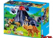 Playmobil 4170 Triceratops z maym i wulkanem
