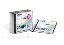 CDR TDK 700MB D-View (10-Pack Slim)