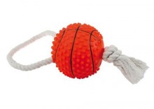 ZOLUX Zabawka piłka do koszykówki ze sznurem dla psa