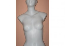 Manekin plastikowy - tors kobiecy krtki z gow, biay, rozm. 36/38 biust B