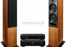 Denon PMA-510 + DCD-510 + KEF C7 zestaw stereo 3 lata Gw. PL, kolor czarny + orzech