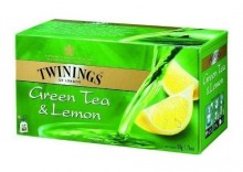 TWININGS Herbata ekspresowa zielona o Smaku cytrynowym 25szt*2g