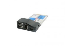 PCMCIA Kontroler USB 2.0 x2 + FireWire 1394a x2 Cardbus 4World