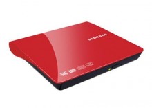 Samsung SE-208AB czerwona - Nagrywarka zew. slimline USB DVD+/-RW DL