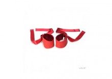 Lelo - Jedwabne Kajdanki - Etherea Silk Cuffs Red