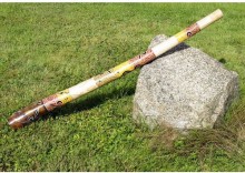 Didgeridoo, dty instrument, malowany w 3 sektorach, 130 cm