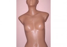 Manekin plastikowy - tors kobiecy krtki z gow, cielisty, rozm. 36/38 biust B