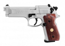 Pistolet Beretta M 92 FS nickel/wood 4.5 mm