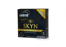 Unimil Skyn, prezerwatywy, nawilane olejkiem silikonowe, 3 szt