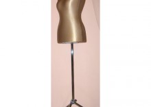 Manekin krawiecki - tors kobiecy krótki złoty - rozmiar 38 na metalowym trójnogu