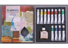 Farby olejne wodorozcieczalne Marie's 12 kolorw + olej