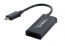 4World Adapter MHL[M] > HDMI [F] + micro USB [F], smartphone to TV + powe 4World | Whitenergy 08741
