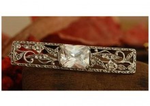 SALVA - srebrna broszka brosza z kryształem