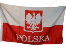 FLAGA POLSKA Z OREM 152X90CM TAKE NA MASZT