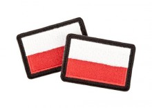 Flaga Polski naszyta na rzepie - 2 sztuki