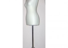 Manekin krawiecki - tors kobiecy krtki ecru - rozmiar 38 na metalowym trjnogu