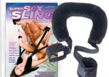 Pas do seksu - Kajdanki na nogi - Super Sex Sling - Black Swirl
