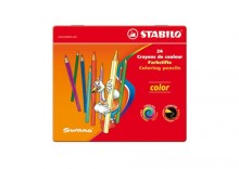 Kredki Stabilo color, 24 kolory w metalowym pudeku - 24 kolory