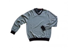 Nowość Tommy Hilfiger Sweter czarno-biały w paski, XL