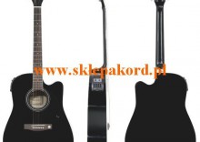 Gitara elektroakustyczna Cutaway D10-CE czarna Tenson