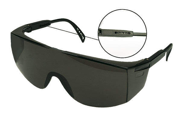 Okulary ochronne, czarne, regulowane zauszniki, Topex, 82S117