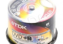 DVD::plus::R TDK 4.7GB 16X DO NADRUKU CAKE 50SZT