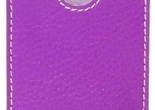 Elegancka skrzana kondomierka - Devine French Envelope fioletowy nubuk