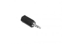 Adapter Minijack 3,5mm stereo wtyk - jack 2,5mm stereo gniazdo czarny