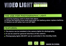 Lampa VIDEO LIGHT LED-5005