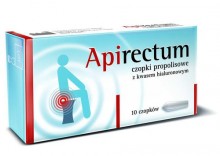 Apirectum, czopki propolisowe z kwasem hialuronowym,10 sztuk
