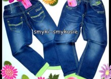 NIEBIESKI KSIʯYC spodnie jeans,hafty146/152(12)