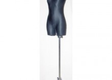 Manekin krawiecki - tors kobiecy długi czarny - rozmiar 38/40 na metalowym trójnogu