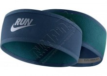 Obustronna opaska do biegania zim - Nike Mens Headband, kolor: granatowy/zielony