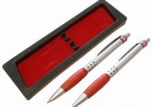 Komplet długopis ołówek w czerwonym etui