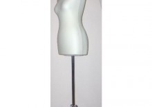 Manekin krawiecki - tors kobiecy krótki ecru - rozmiar 44/46 na metalowym trójnogu